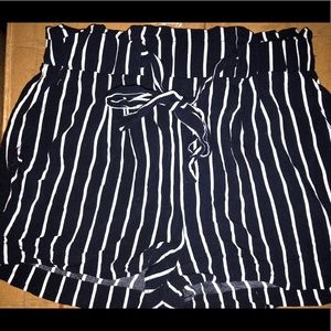 Forever 21 navy blue with white stripes shorts